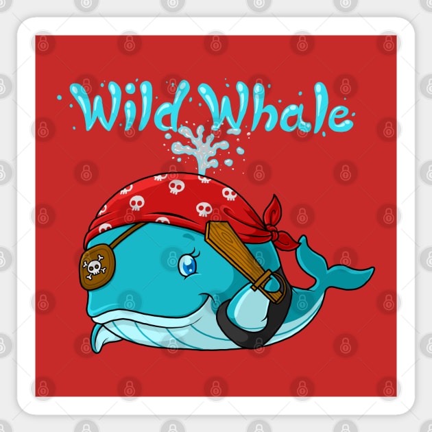 Wild Whale Sticker by Mako Design 